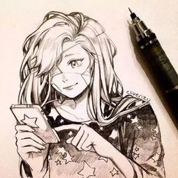 哇哦一波素描动漫美女强势来袭,这个画风给满分