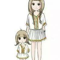 二次元母女头像漫画亲子头像