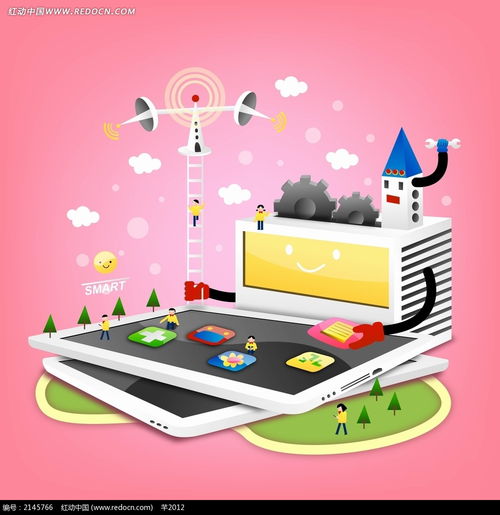 手机软件制造机韩国矢量电子卡通插画ai素材免费下载红动网