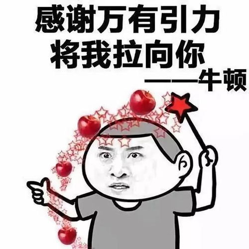 一组高级的土味情话表情包感谢万有引力,将我拉向你牛顿