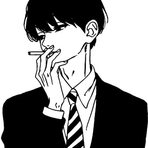 黑白动漫男生头像路只有一段,你错过我的,我错过你的,公平