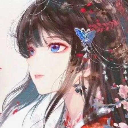 女生可爱头像卡通蓝色古风
