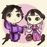 汉服二次元情侣头像动漫汉服文化主题好看情侣头像
