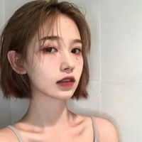 真实短发头像美女短头发真实可爱头像