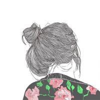 简约卡通头像女生背影歌呗
