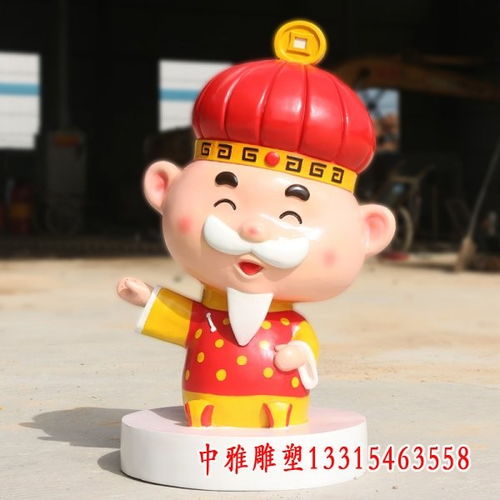 玻璃钢仿铜武财神包头财神树脂雕塑价格中雅雕塑