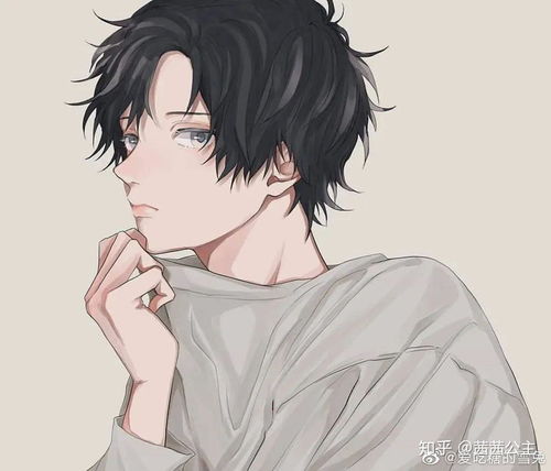 男头像卡通短发图片想你