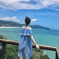 qq头像女生背影蓝色系