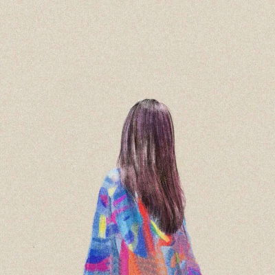 卡通背影头像唯美漂亮手绘画女生背影图片
