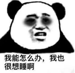 熊猫头熬夜党专用表情我能怎么办我也很想睡