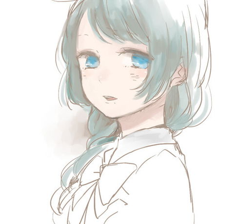 插画水彩萌妹子二次元黑白唯美堆糖,美好生活研究所