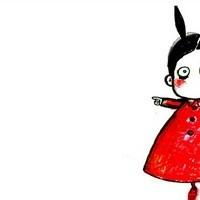 红色卡通女孩头像