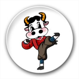 功夫牛创意镜子钥匙扣