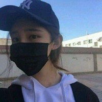 动漫女头戴口罩情侣头像女生头像女生