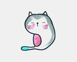 可爱猫头像画法卡通简笔画