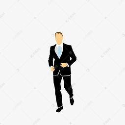 卡通西服商务男奔跑免扣图素材图片免费下载千库网