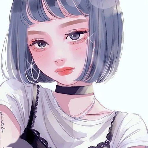 不同表情的女孩人物头像