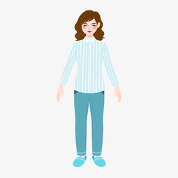 手绘居家温馨睡衣女孩免扣素材图片素材其他格式下载动漫人物大全