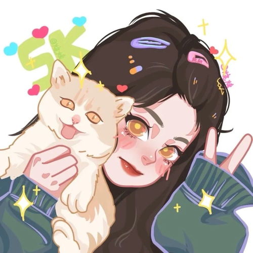 闺蜜头像14人抱猫可爱闺蜜头像