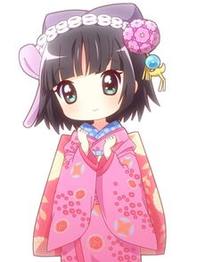 求黑发穿和服或汉服的动漫女孩图片,最好不超过67岁,风格随意