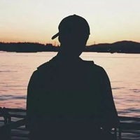 qq头像海边背影男生海边男生头像背影帅气高清图