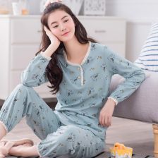 春秋款纯棉睡衣女长袖可爱甜美日韩学生版少女家居服卡通居家套装