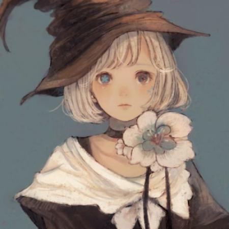 可爱卡通二次元女头,比较萌的少女人物插画