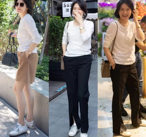 穿西裤九分裤不一定配高跟鞋,换这3款更优雅,60岁女人穿真美
