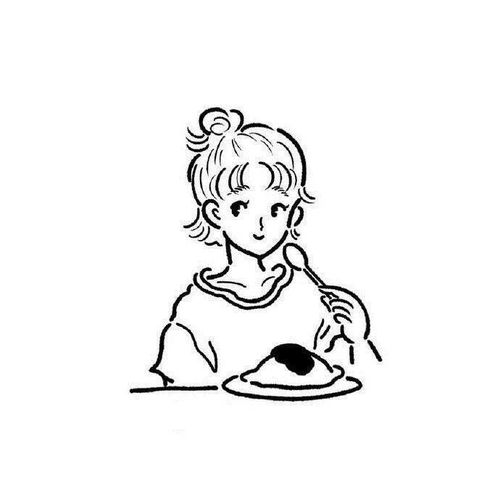 简笔画女生头像