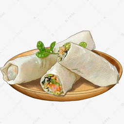 手绘卡通闽南特色美食小吃春卷素材图片免费下载千库网