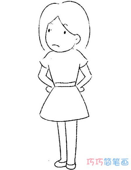怎么画卡通女老师素描简单可爱女老师简笔画图片