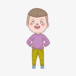 卡通手绘人物大笑少年图片素材其他格式下载动漫人物大全