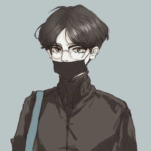 口罩蒙面眼镜男