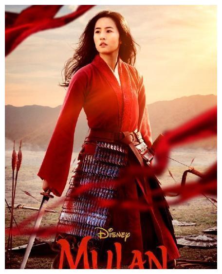 打开刘亦菲花木兰海报,中国风的水墨元素,充满创意