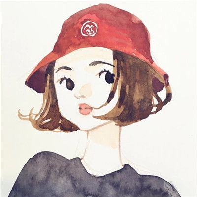 女生素描卡通头像除了你
