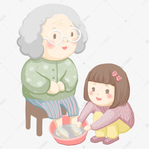 感恩节孝顺长辈之奶奶我给您洗脚素材图片免费下载千库网