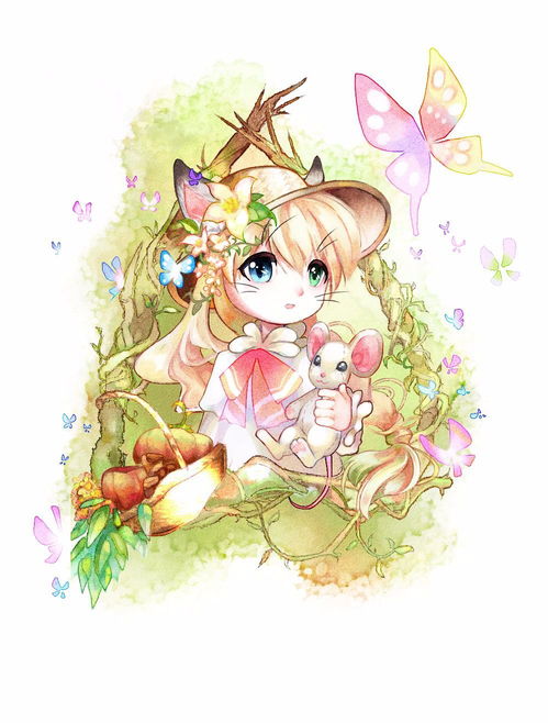 板绘水彩初创原创动漫二次元日系猫少女清新萝莉童话插画儿插针巢衣的绘画作品集