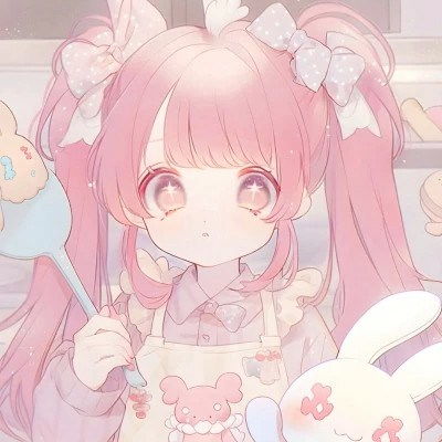 可爱粉色系少女心动漫头像图片
