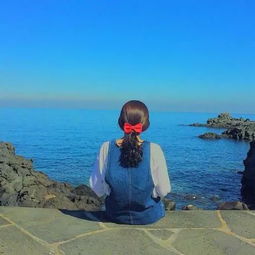 微信头像中年妇女海景