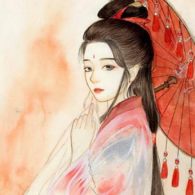 卡通头像女唯美古风古琵琶的爱卡通动漫头像我要个性网
