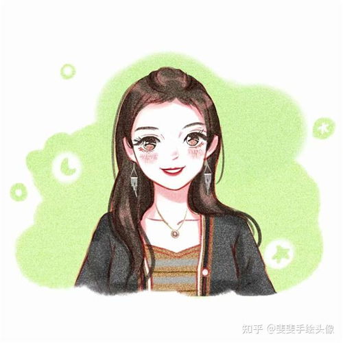 手绘人物手绘头像女生情侣手绘头像卡通呆萌一对手绘头像女可爱