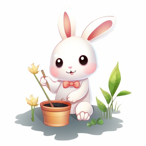 可爱c4d小兔子新年中秋手绘18兔子手绘新年