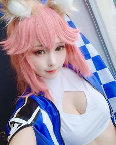 国外美少女cosfgo玉藻前小狐狸甜美又不失妩媚