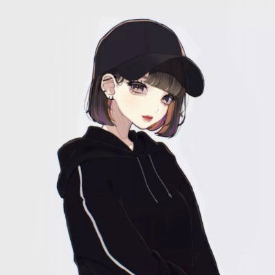 手绘卡通头像女高冷