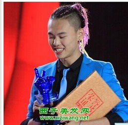 男生头顶扎辫子发型图片