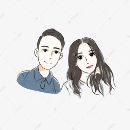 卡通情侣漫画头像手绘素材图片免费下载千库网