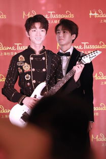 tfboys为孪生兄弟揭幕模仿蜡像表情合影画面搞笑