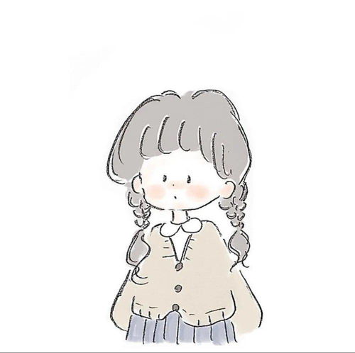 简笔素材简笔卡通女孩,很好画哟