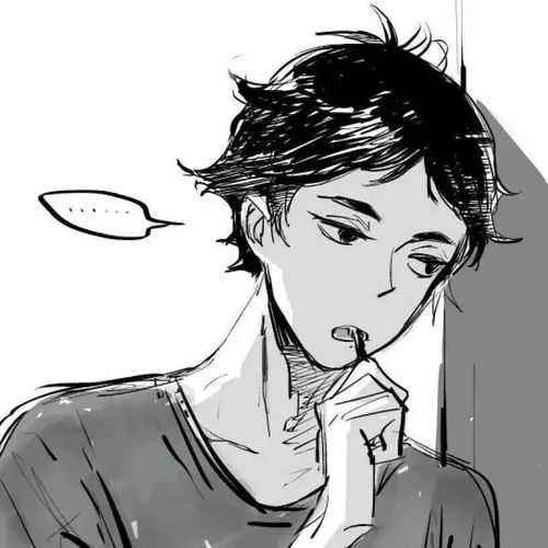 头像黑白动漫男头像系列4