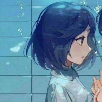 动漫短发女生个性头像手绘短发女生头像,卡通头像图片